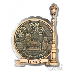 Магнит из бересты Томск-Исторический музей Фонарь серебро